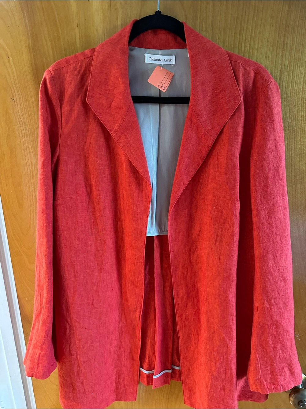 Coldwater Creek Linen Open Blazer